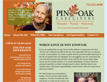 Tablet Screenshot of pinoakcaregivers.com